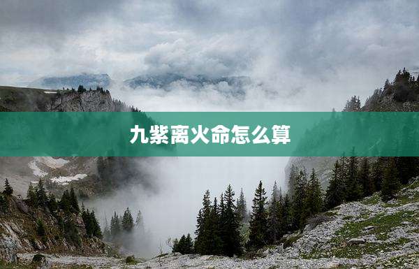 九紫离火命怎么算