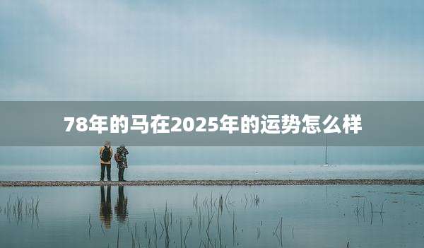 78年的马在2025年的运势怎么样