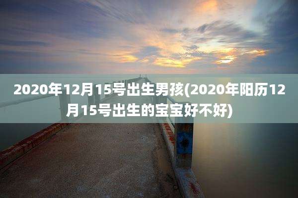 2020年12月15号出生男孩(2020年阳历12月15号出生的宝宝好不好)