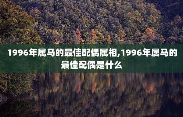1996年属马的最佳配偶属相,1996年属马的最佳配偶是什么