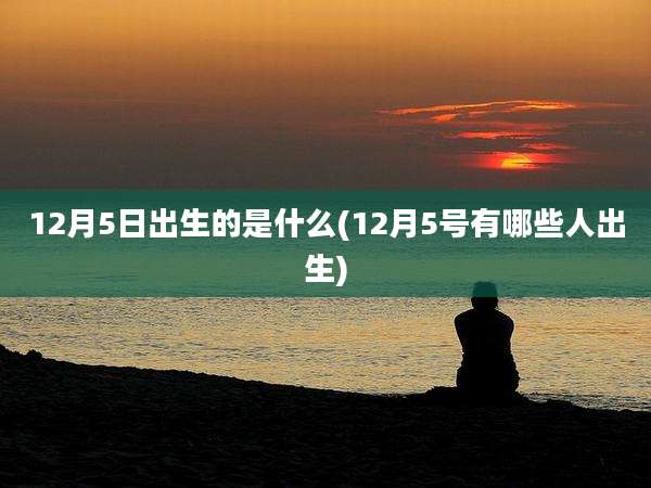 12月5日出生的是什么(12月5号有哪些人出生)