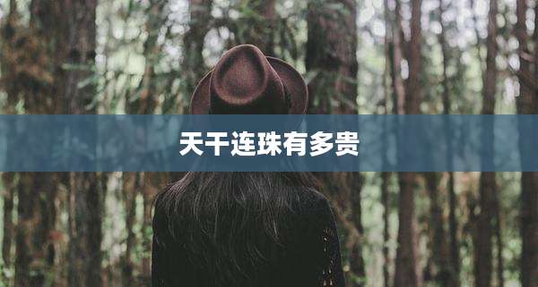 天干连珠有多贵
