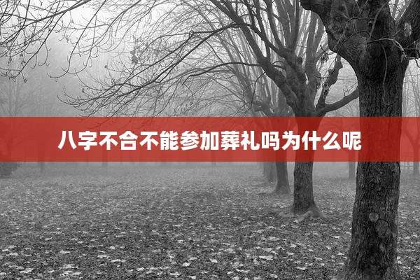 八字不合不能参加葬礼吗为什么呢