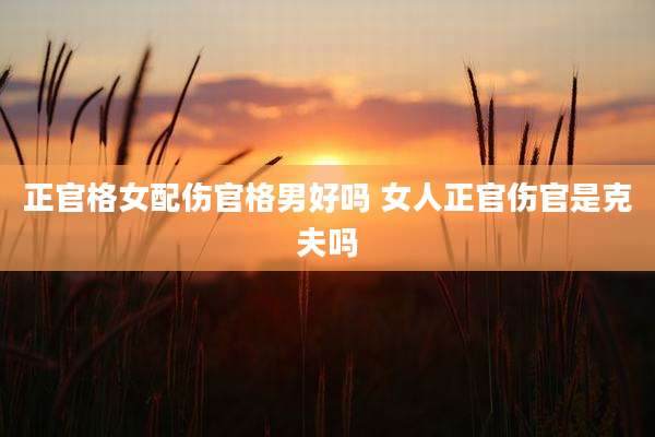 正官格女配伤官格男好吗 女人正官伤官是克夫吗