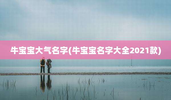 牛宝宝大气名字(牛宝宝名字大全2021款)
