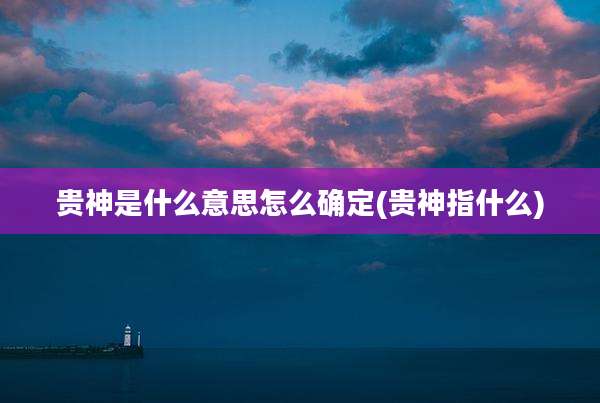 贵神是什么意思怎么确定(贵神指什么)