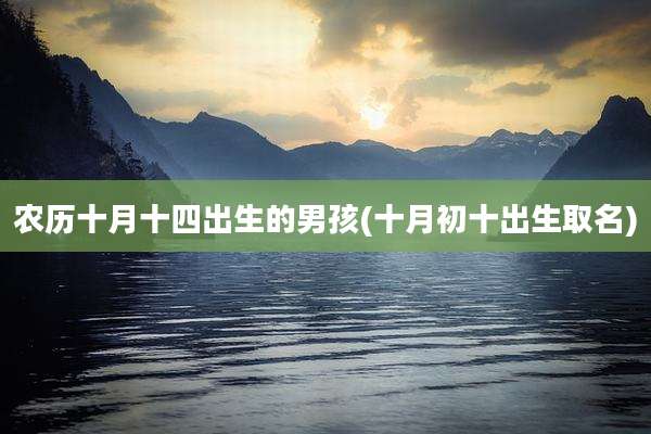 农历十月十四出生的男孩(十月初十出生取名)