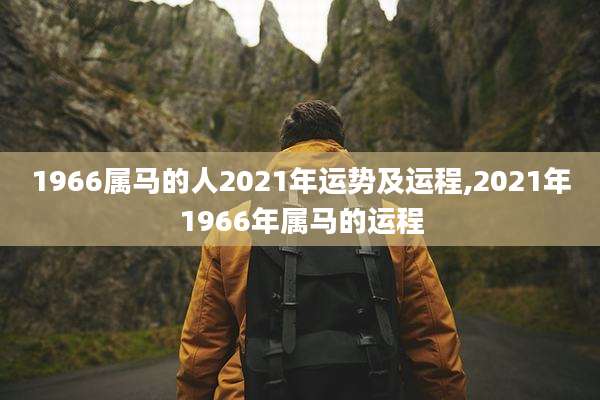 1966属马的人2021年运势及运程,2021年1966年属马的运程