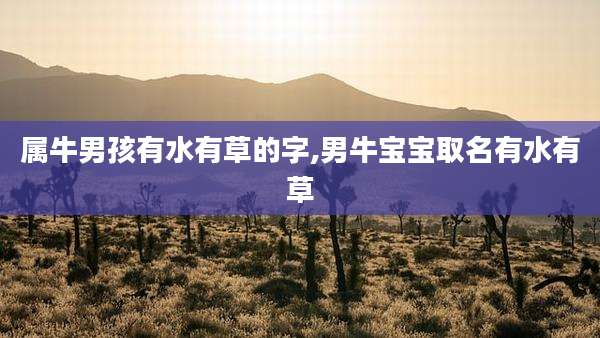 属牛男孩有水有草的字,男牛宝宝取名有水有草