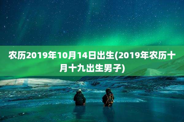 农历2019年10月14日出生(2019年农历十月十九出生男子)