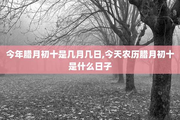 今年腊月初十是几月几日,今天农历腊月初十是什么日子