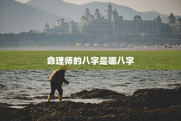 命理师的八字是哪八字