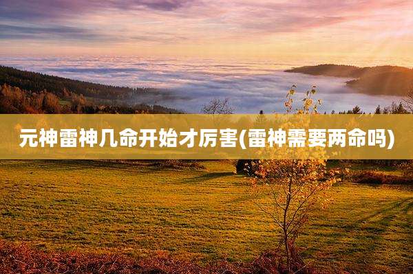 元神雷神几命开始才厉害(雷神需要两命吗)