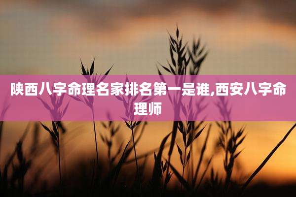 陕西八字命理名家排名第一是谁,西安八字命理师