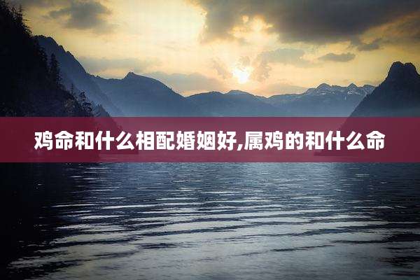鸡命和什么相配婚姻好,属鸡的和什么命