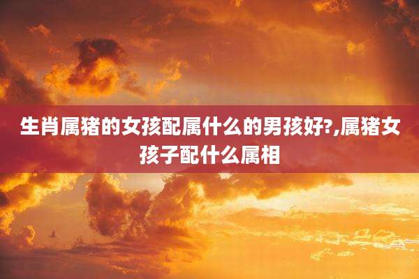 生肖属猪的女孩配属什么的男孩好?,属猪女孩子配什么属相