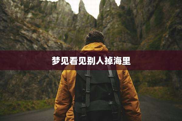 梦见看见别人掉海里