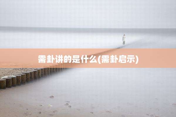需卦讲的是什么(需卦启示)