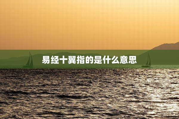 易经十翼指的是什么意思