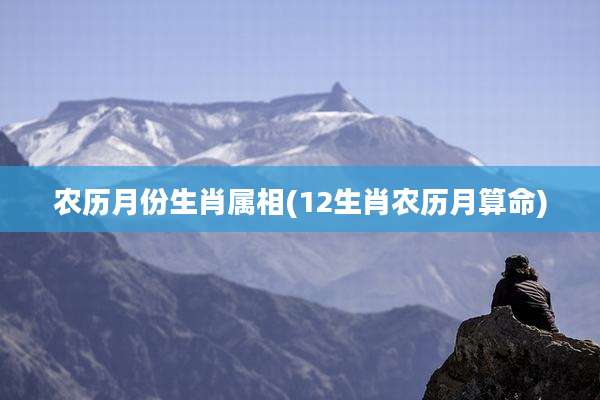 农历月份生肖属相(12生肖农历月算命)