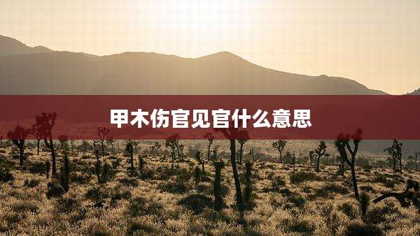 甲木伤官见官什么意思