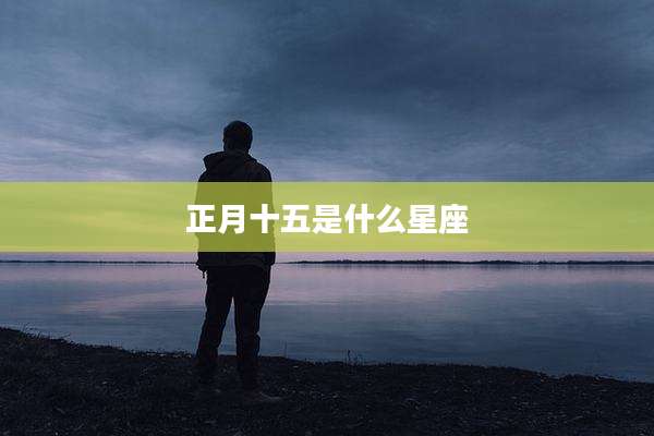 正月十五是什么星座