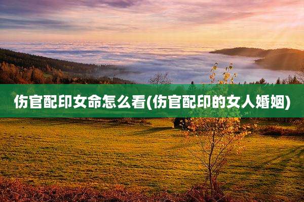 伤官配印女命怎么看(伤官配印的女人婚姻)