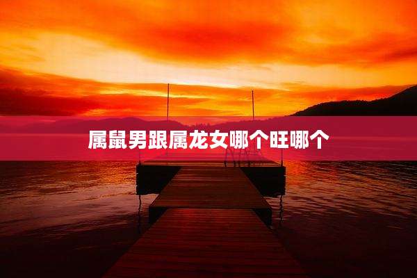 属鼠男跟属龙女哪个旺哪个