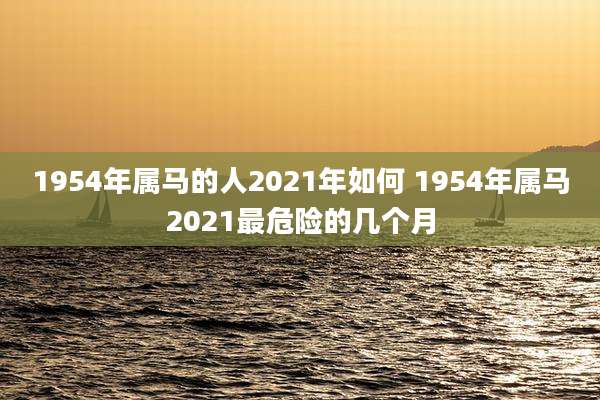 1954年属马的人2021年如何 1954年属马2021最危险的几个月