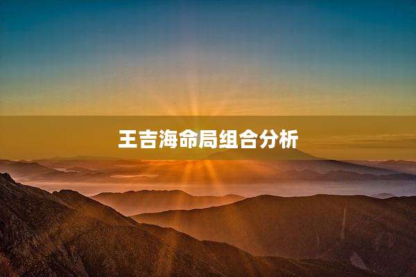 王吉海命局组合分析