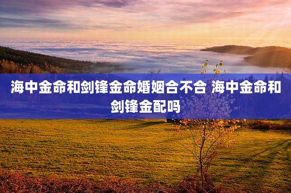海中金命和剑锋金命婚姻合不合 海中金命和剑锋金配吗