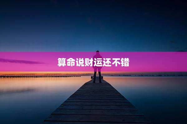算命说财运还不错