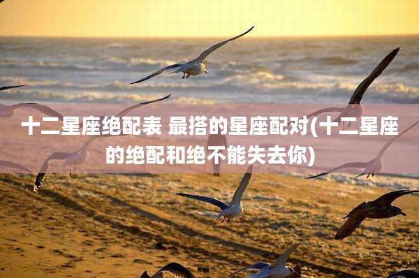 十二星座绝配表 最搭的星座配对(十二星座的绝配和绝不能失去你)