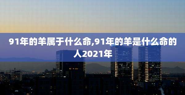 91年的羊属于什么命,91年的羊是什么命的人2021年