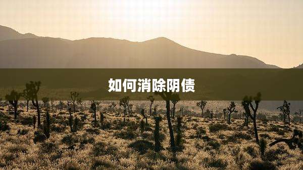 如何消除阴债