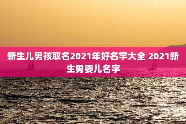 新生儿男孩取名2021年好名字大全 2021新生男婴儿名字