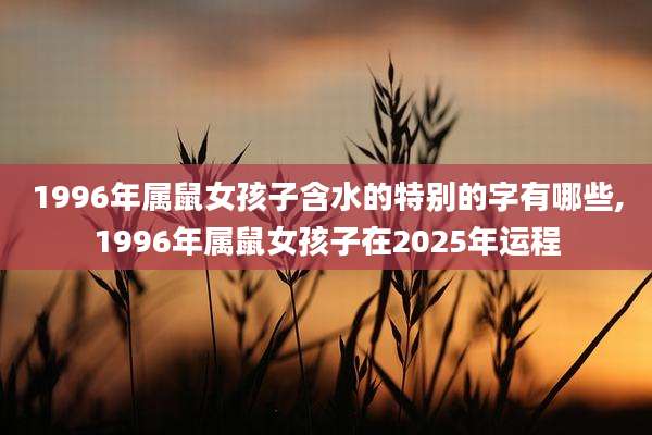 1996年属鼠女孩子含水的特别的字有哪些,1996年属鼠女孩子在2025年运程