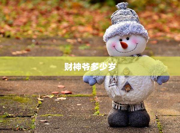 财神爷多少岁