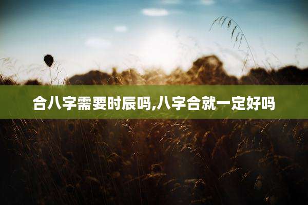 合八字需要时辰吗,八字合就一定好吗