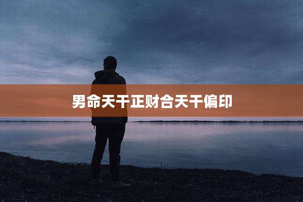 男命天干正财合天干偏印