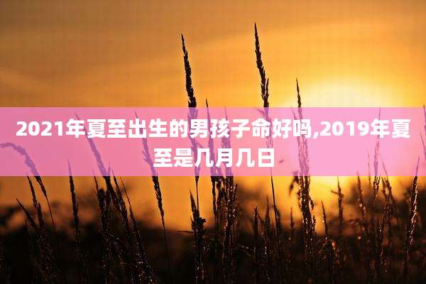 2021年夏至出生的男孩子命好吗,2019年夏至是几月几日