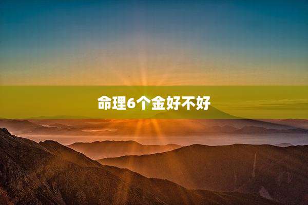 命理6个金好不好