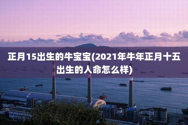 正月15出生的牛宝宝(2021年牛年正月十五出生的人命怎么样)