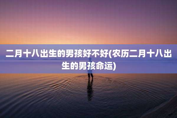 二月十八出生的男孩好不好(农历二月十八出生的男孩命运)