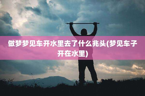 做梦梦见车开水里去了什么兆头(梦见车子开在水里)