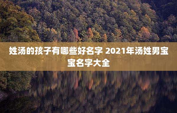 姓汤的孩子有哪些好名字 2021年汤姓男宝宝名字大全