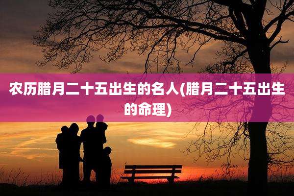 农历腊月二十五出生的名人(腊月二十五出生的命理)