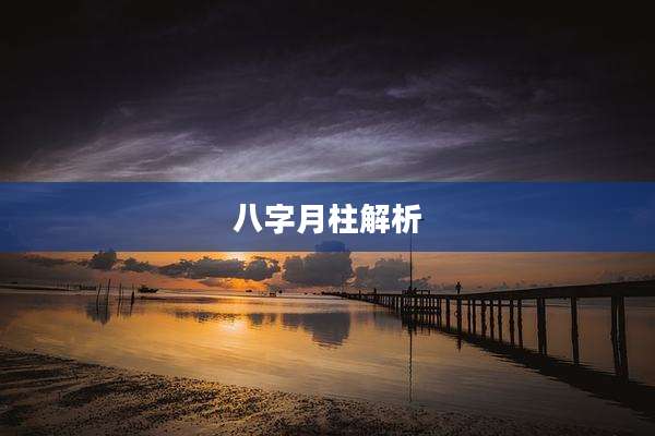 八字月柱解析