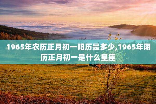 1965年农历正月初一阳历是多少,1965年阴历正月初一是什么星座