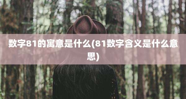 数字81的寓意是什么(81数字含义是什么意思)